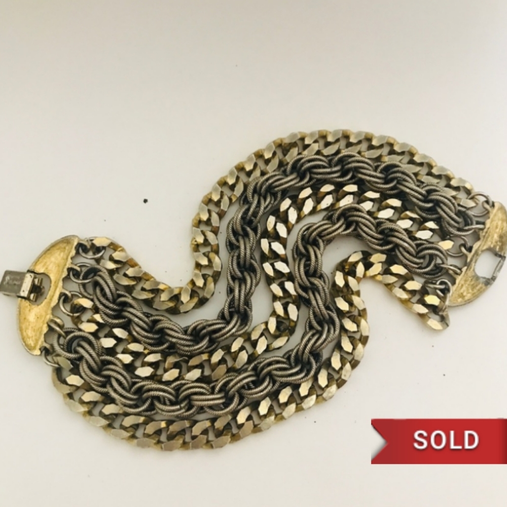 ❌SOLD❌Vintage Monet - 925 and 8k Gold Bracelet